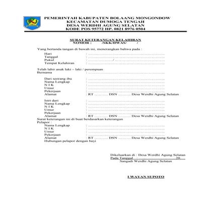 Surat keterangan kelahiran