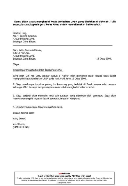surat rasmi bahasa melayu 16 surat rasmi bahasa melayu 47