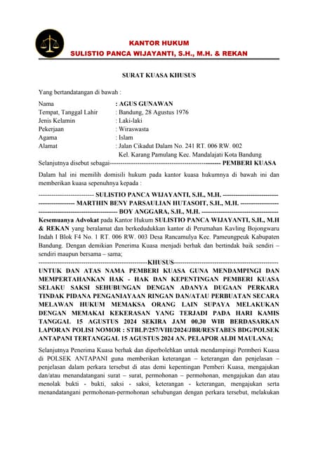 Surat kuasa | PDF