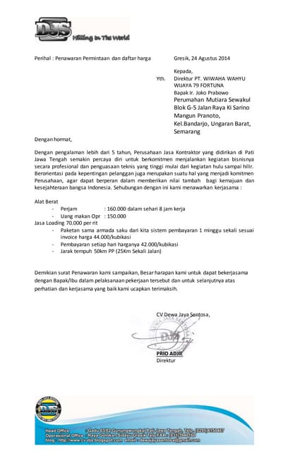Surat Penawaran
