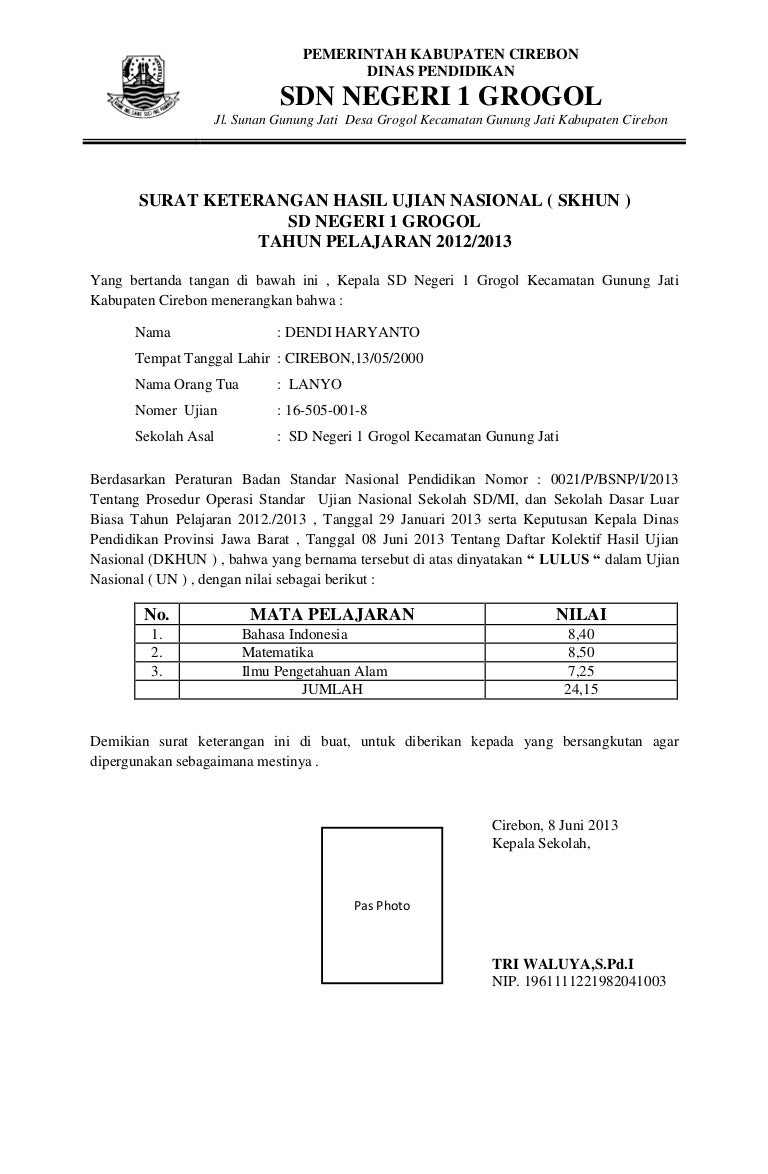 Contoh surat keterangan kehilangan raport sd Contoh surat keterangan kehilangan raport sd