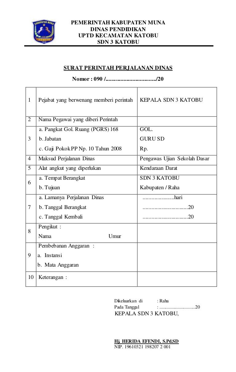 Surat perintah perjalanan dinas