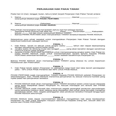 Contoh Akta Pembagian Hak Bersama (APHB) | DOCX