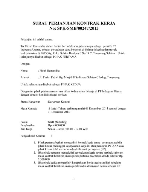 Contoh surat-perjanjian-kontrak-kerja