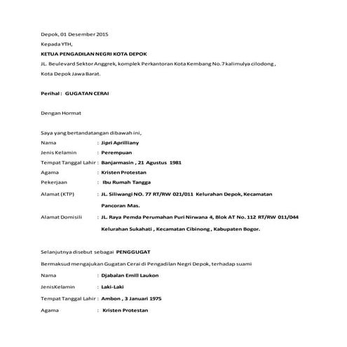 Contoh Akta Pembagian Hak Bersama (APHB) | DOCX