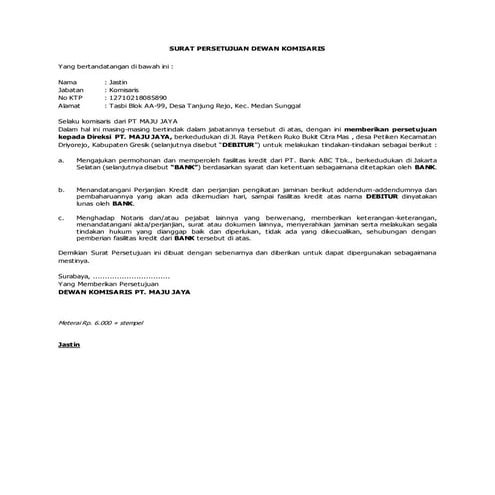 Contoh Akta Pembagian Hak Bersama (APHB) | DOCX