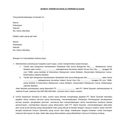 Contoh Akta Pembagian Hak Bersama (APHB) | DOCX