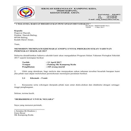 Surat pinjam khemah (1)