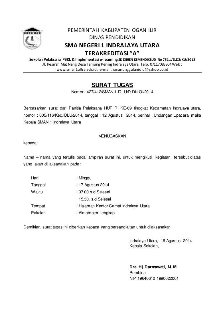 Catat 14 Contoh Surat Tugas Siswa Untuk Mengikuti Lomba Catat 14 Contoh Surat Tugas Siswa Untuk Mengikuti Lomba