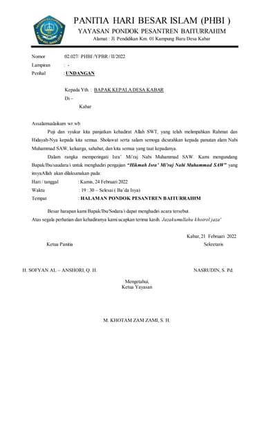 surat undangan isra' mi'raj.docx | Free Download