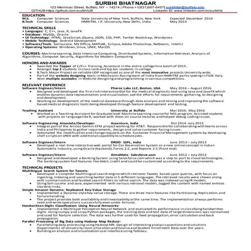 Surbhi Bhatnagar Resume