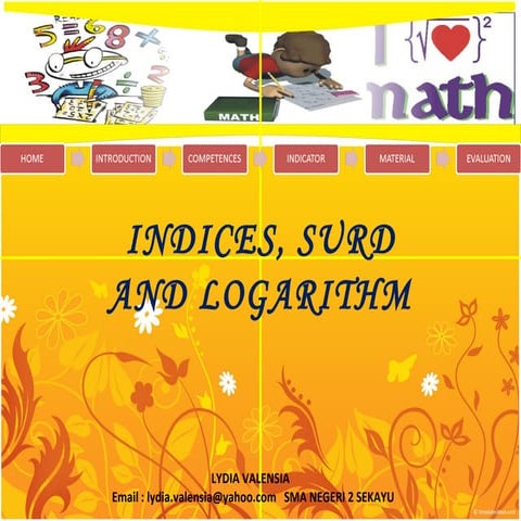 Akar, pangkat dan logaritma