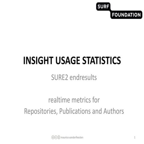 SURE2 Statistics dashboard - end results