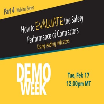 How to Evaluate the Safety Performance of Contractors