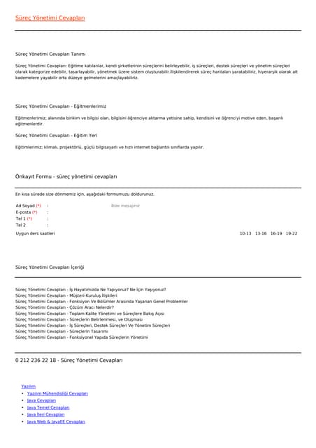 Surec yonetimi-cevaplari