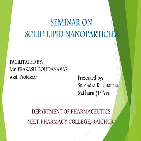 Solid Lipid Nanopaticles