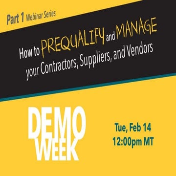 How to Prequalify and Manage Your Contractors, Suppliers, and Vendors