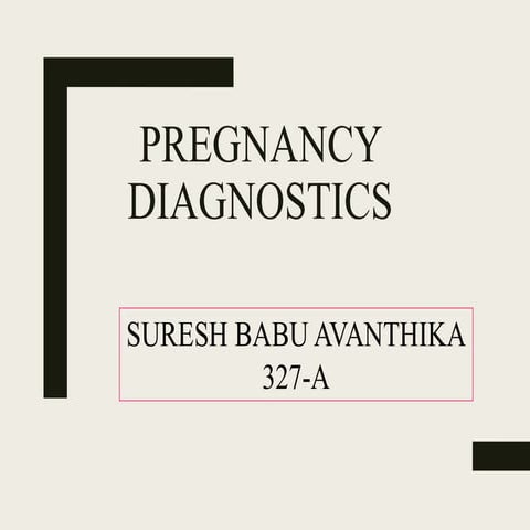 Pregnancy diagnostics in different trimester