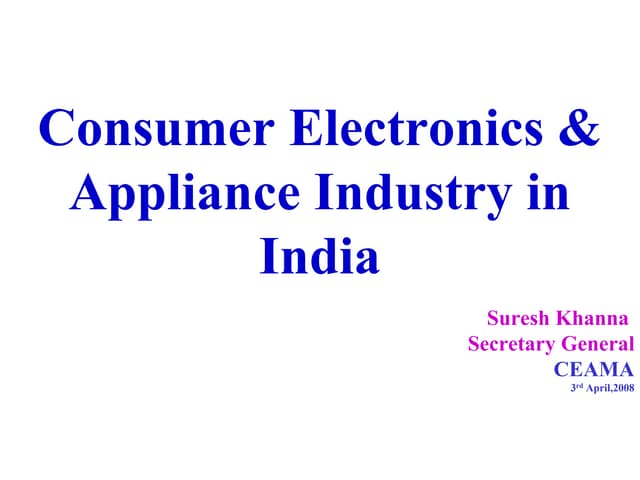 Consumer Electronics & Appliance In...