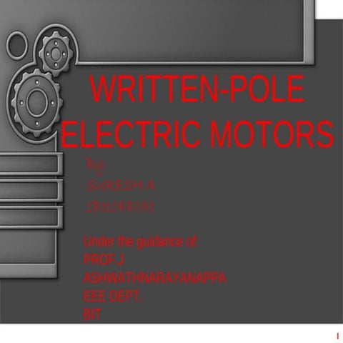 written pole electric motor