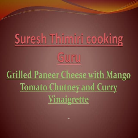 Suresh thimiri cooking guru