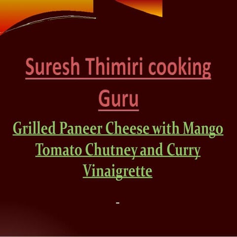 Suresh thimiri cooking guru