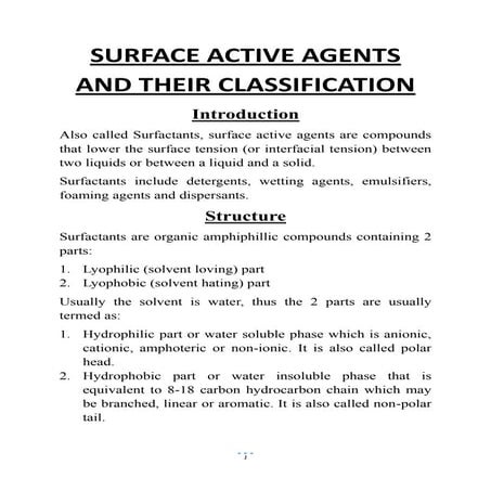 Surface active agents