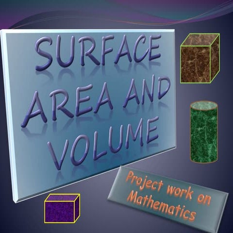 Surface area and volume   1
