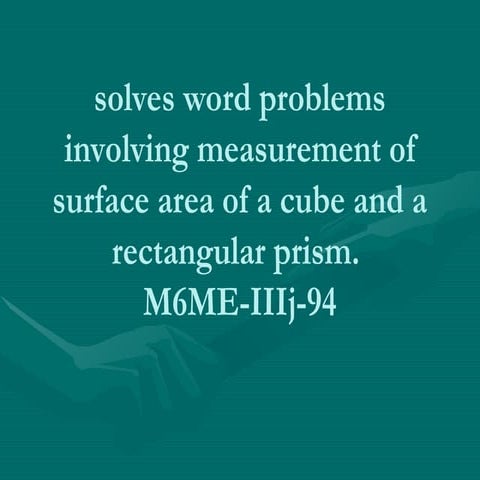 Surface Area Of Cube and rectangular prism MATH 6 Q3 WEEK 10 DAY 1.ppt