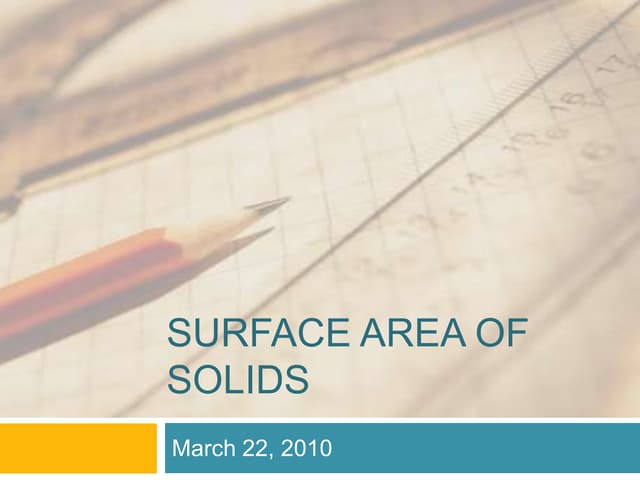 Surface Area Of Solids