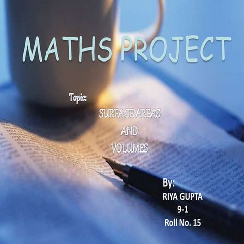 Surface areas and volume