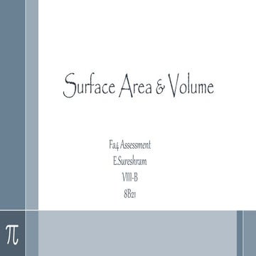 Surface area & volume | PPTX | Physics | Science