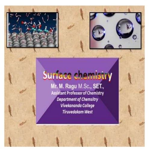 Surface chemistry 