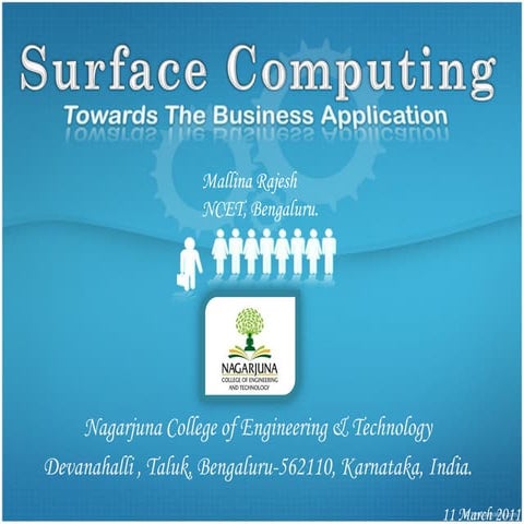 Surface computing,towards business technology