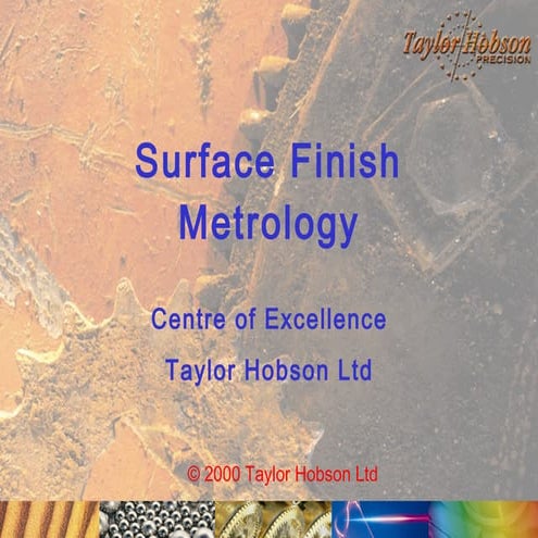 Surface finish metrology iss1