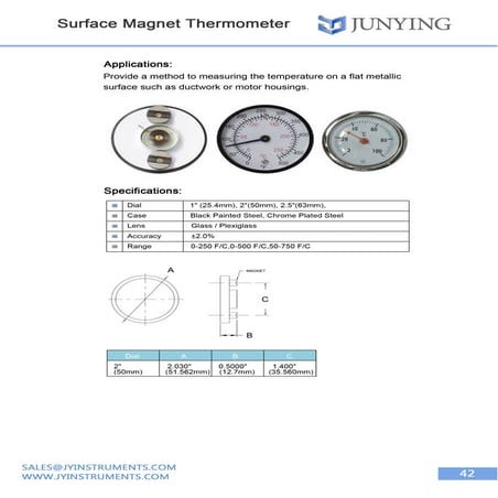 The finest OEM products in the market - Surface Magnet Thermometer