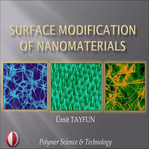 Surface modification of nanomaterials