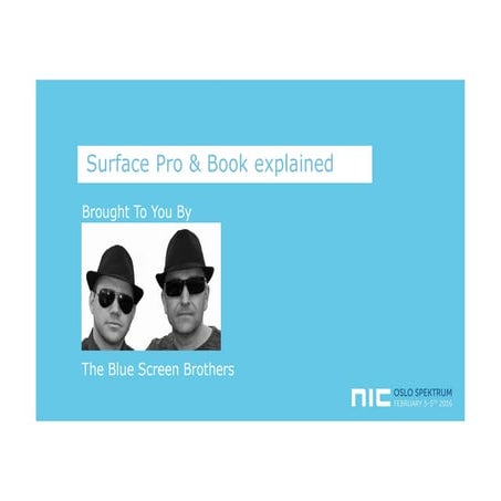 Surface pro&book - NIC 2016