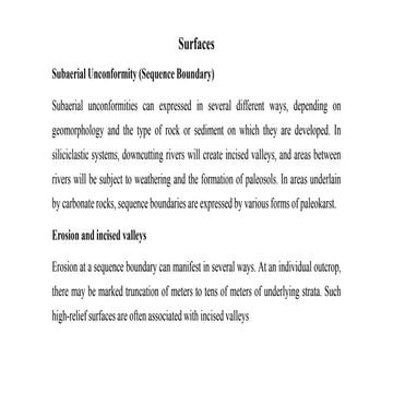 Surfaces sequenece boundary and their types