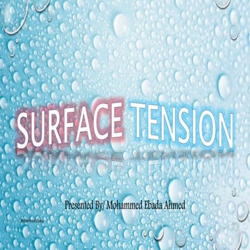 Surface tension