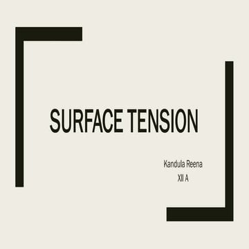surface tension. physics seminar pdf and ppt
