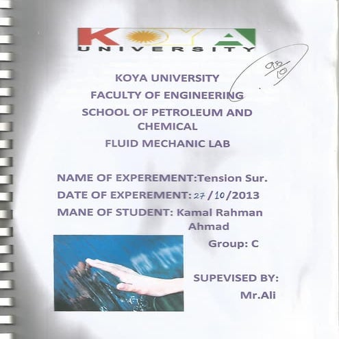 Surface Tension Report