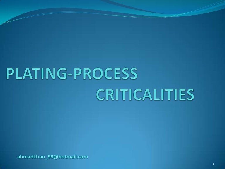 Surface treatment plating process