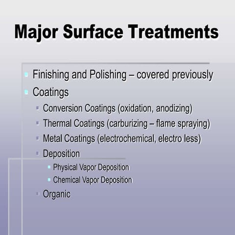 Surface treatments