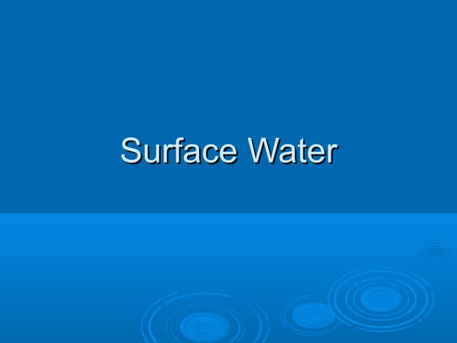 Surface Water