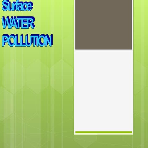 Surface water  pollution