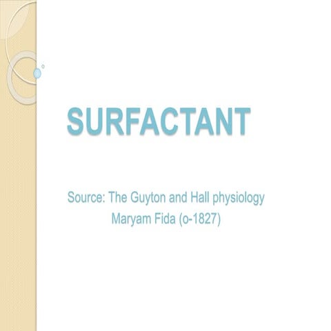 Surfactant & compliance, LAW OF LAPLACE, Work of Breathing (the guyton and ha...