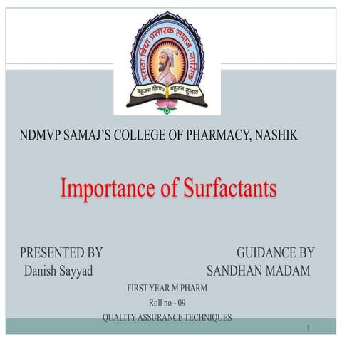 Surfactants and its importance