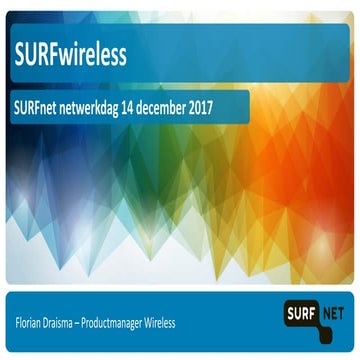 SURF-dienstenportfolio: draadvrije netwerk. Deel 3