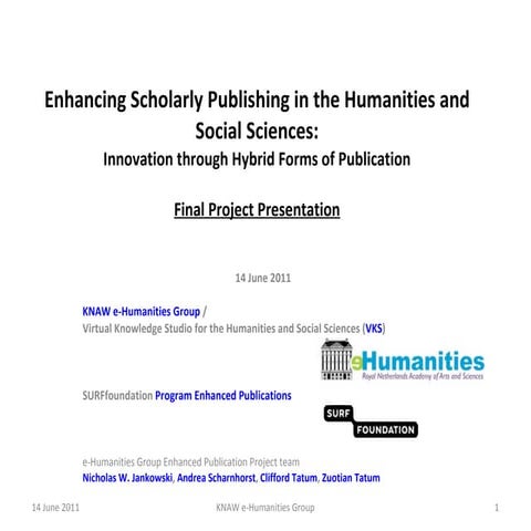 Surf, enhanced publications, final project presentation, jankowski, scharnhor...